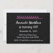 40e Verjaardag Roze Save the Date Set Kaart (Achterkant)