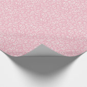 40e verjaardag Roze & Witte nummerpatroon 40 Cadeaupapier (Hoek)