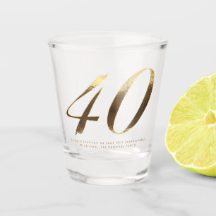 40e Verjaardag Ruby Bruiloft Jubileum Shot Glas