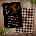 40e verjaardag Rustic Cowboy Pet en Lederen Boots Kaart<br><div class="desc">Dit ontwerp is voorzien van een paar lederen cowboylaarzen met pet en uw persoonlijke uitnodigingen van de 40e verjaardag hieronder. Personaliseer door de tekst uit te geven of tekst te verwijderen in de tekstvakken #party #invitings #Calls #40thverjaardag #verjaardagsdag #verjaardagsfeestje #40th #partyuitnodigations #personalizedsuitnodigingen</div>