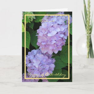 40e Verjaardag Sarah Hortensia's Elegante Gouden L Kaart