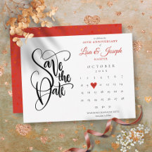 40e verjaardag Save the Date-agenda Ruby Hart