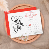 40e verjaardag Save the Date-agenda Ruby Hart Briefkaart