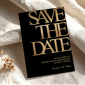 40e verjaardag Save the Date Zwart & Goud Kaart