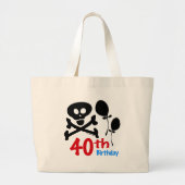 40e verjaardag schedelbeenderen grote tote bag (Voorkant)