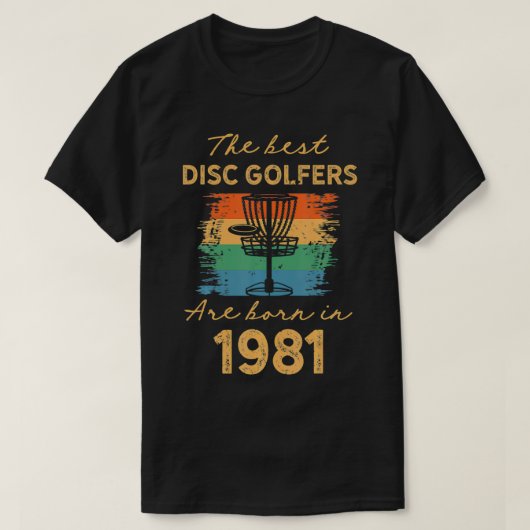 40e verjaardag Schijf Golf Gift 1981 met 40 Golfe T-shirt (Design voorkant)