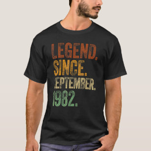 40e verjaardag september geboren 40 jaar leggende t-shirt