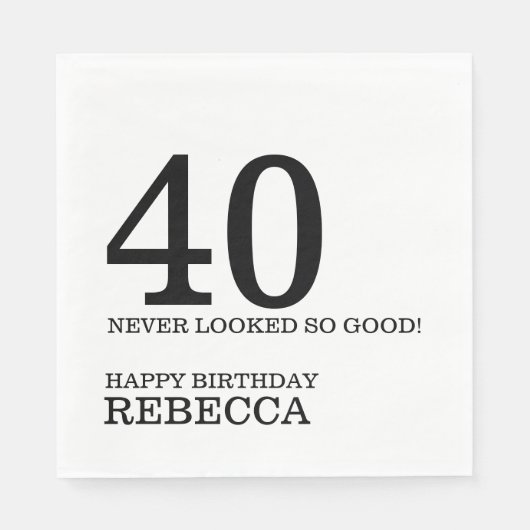 40e verjaardag servet (Voorkant)