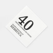 40e verjaardag servet (Hoek)