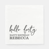 40e verjaardag servetten (Voorkant)