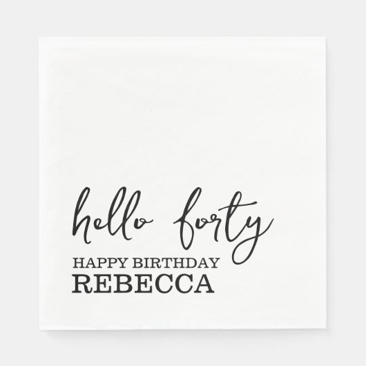 40e verjaardag servetten (Voorkant)