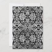 40e verjaardag - Silver Black Kaart (Achterkant)