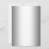 40e verjaardag - Silver Black Kaart (Achterkant)