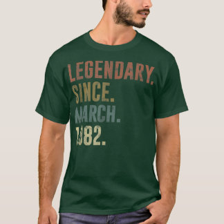 40e  verjaardag sinds maart 1982 t-shirt