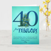 40e verjaardag sjabloon Kaarten (Gele Bloem)