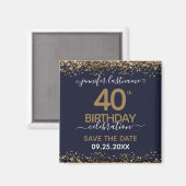 40e verjaardag Sparen de Magnet van de Datum (Voorkant / Achterkant)