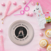 40e verjaardag Speciaal gepersonaliseerde glitter  Papieren Bordje (Feest)