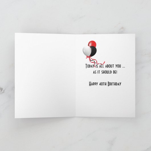 40e verjaardag Spotlight Kaart (Binnen)