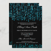 40e verjaardag Star Confetti Turquoise Kaart (Voorkant / Achterkant)