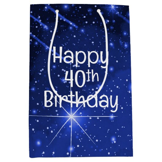 40e verjaardag sterrenstelsel medium cadeauzakje (Voorkant)