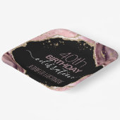 40e verjaardag Stone and Gold Paper Bord (Gebogen)