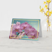 40e verjaardag Susan Orchids Elegant Gold Lijst Kaart (Gele Bloem)