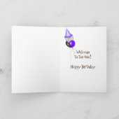 40e verjaardag-sympathie in mistige bossen kaart (Binnen)