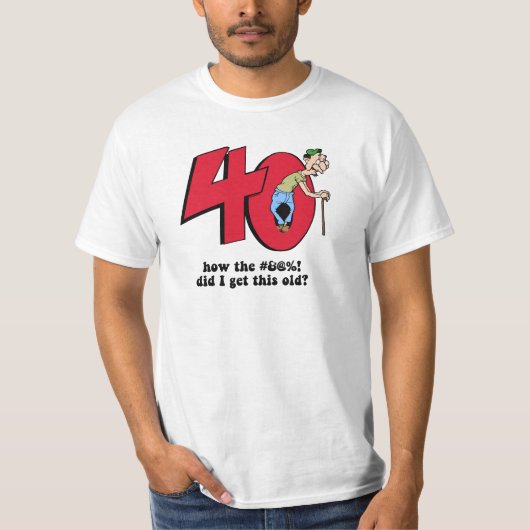 40e verjaardag t-shirt (Voorkant)