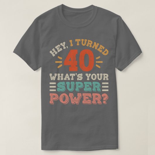 40e verjaardag t-shirt (Design voorkant)