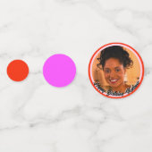 40e verjaardag taart op vuur foto roze rood wit confetti (Voorkanten)