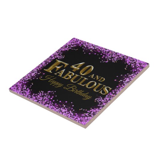 40e verjaardag tegeltje (Zijkant)