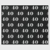 40e verjaardag tekst cadeaupapier (Vlak)