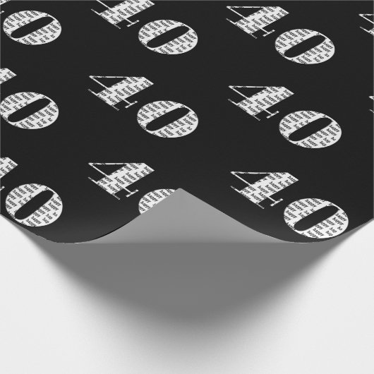 40e verjaardag tekst cadeaupapier (Hoek)