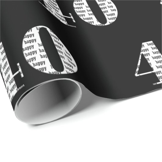 40e verjaardag tekst cadeaupapier (Rol Hoek)