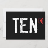 40e verjaardag - TEN tot vierde verjaardag Kaart (Voorkant)