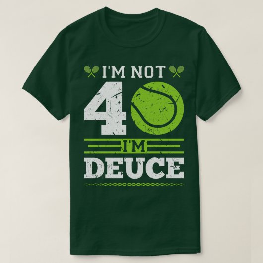 40e verjaardag tennis t-shirt (Design voorkant)
