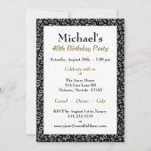 40e verjaardag Thema Black en White Pattern Kaart (Voorkant)