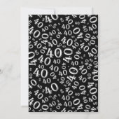 40e verjaardag Thema Black en White Pattern Kaart (Achterkant)