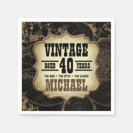 40e verjaardag  thema verjaardagsfeest servet