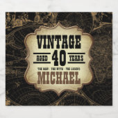 40e Verjaardag Thema Verjaardagsfeest Servetten Bier Etiket (Enkel label)