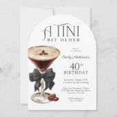 40e Verjaardag Tini Bit Older Espresso Martini Kaart (Voorkant)