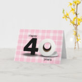 40e verjaardag toiletpapier op papier kaart (Gele Bloem)
