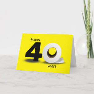 40e verjaardag toiletpapier rol kaart