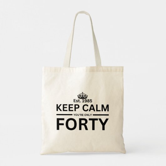 40e verjaardag tote bag (Achterkant)
