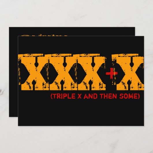 40e verjaardag - Triple X en dan Sommigen Kaart (Voorkant / Achterkant)