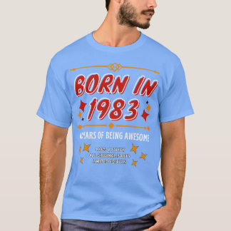 40e verjaardag tshirt geboren in 1983 40 jaar bein