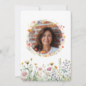 40e Verjaardag Tuin Bloemen Wild Meadow Foto Kaart (Achterkant)