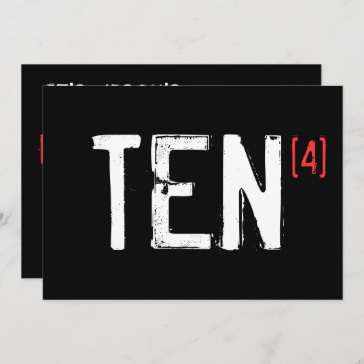 40e verjaardag - Uitnodiging (Voorkant / Achterkant)