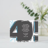 40e verjaardag Uitnodiging (Staand voorkant)