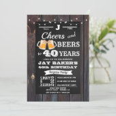 40e verjaardag uitnodiging, 21e verjaardag uitnodi kaart (Staand voorkant)